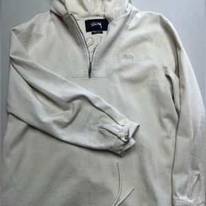 STUSSY Crème Jacket pullover with zipper